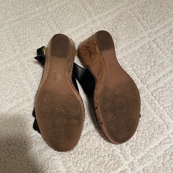 BOC Black Leather Size 8 Slingbacks - Picture 6 of 6